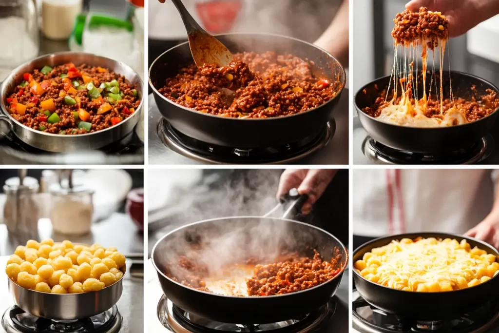 Sloppy Joe Tater Tot Casserole