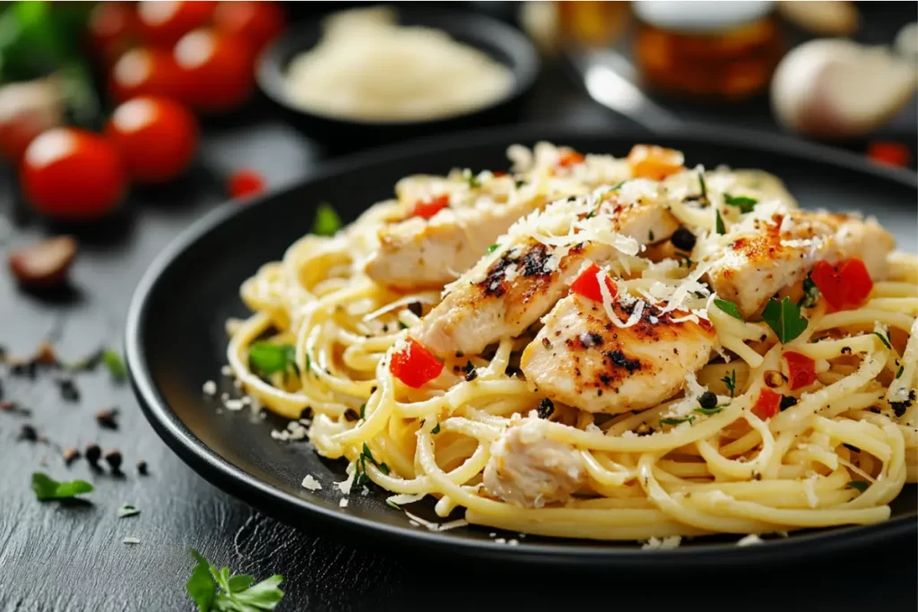 garlic parmesan chicken pasta